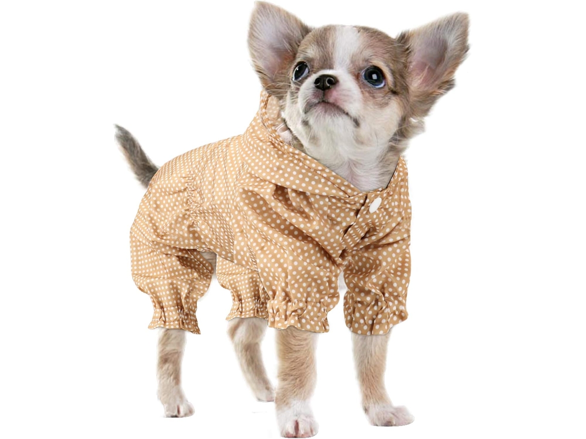 Capa De Chuva Canina, Com Capuz, Impermeável, Em Pu