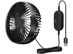 Ventilador Portátil De Duas Cabeças Para Carro, Ventilador De Duas Cabeças, Vento Forte, Operação Silenciosa, Design