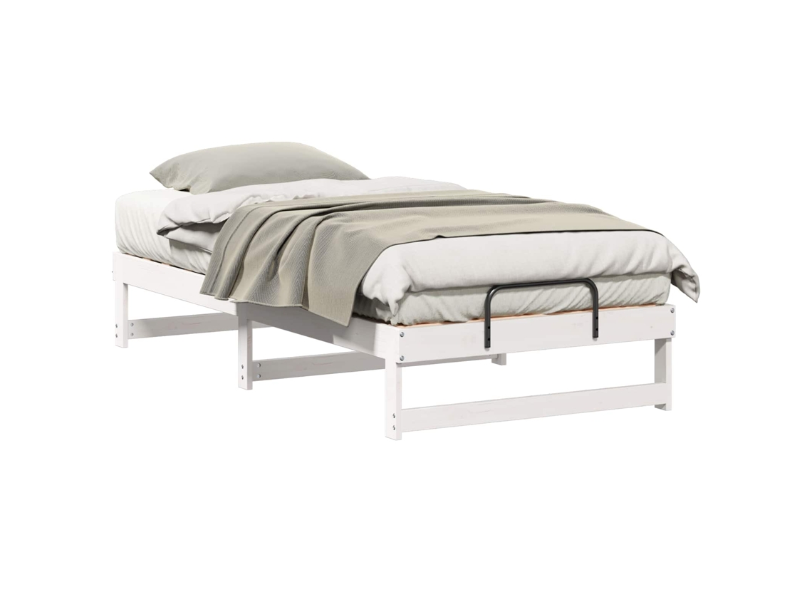 Estrutura da Cama Branco 75x190 cm Madeira de Pinheiro Sólida MAISON EXCLUSIVE