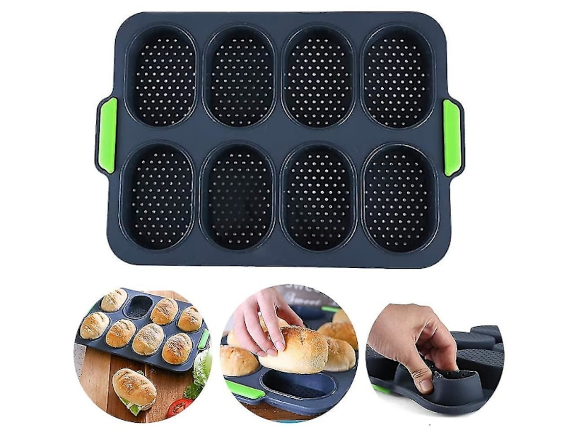 Forma Antiaderente Para Baguete E Pão Francês, Estrutura Perfurada, Para Forno, Confeitaria E Preparo Doméstico