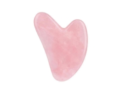 Massageador Facial com Pedra Gua Sha de Jade e Quartzo Rosa Natural para o Rosto. Ferramenta Beleza GOKOCO
