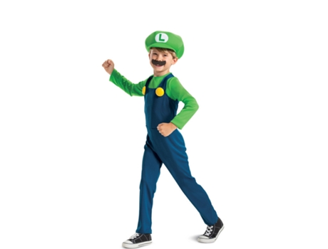 Fato de Menino LIRAGRAM ESPAÑA Luigi Nintendo Super Mario Deluxe  (7-8 anos)