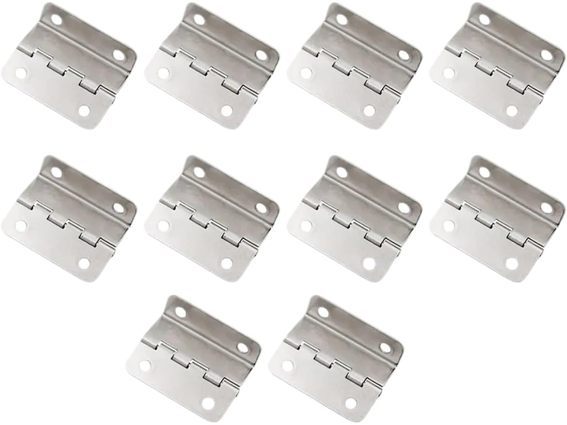 Conjunto De 10 Dobradiças Para Móveis, Dobradiça De Madeira Com 4 Furos