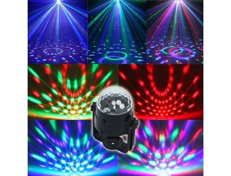 Led de cristal mini rgb bola mágica efeito palco iluminação lâmpada festa discoteca clube dj luz casa iluminação discoteca SANLIN BEANS