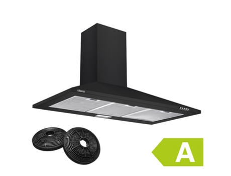 Exaustor CIARRA 90cm 370m3/h Recirculação Preto 201BK90