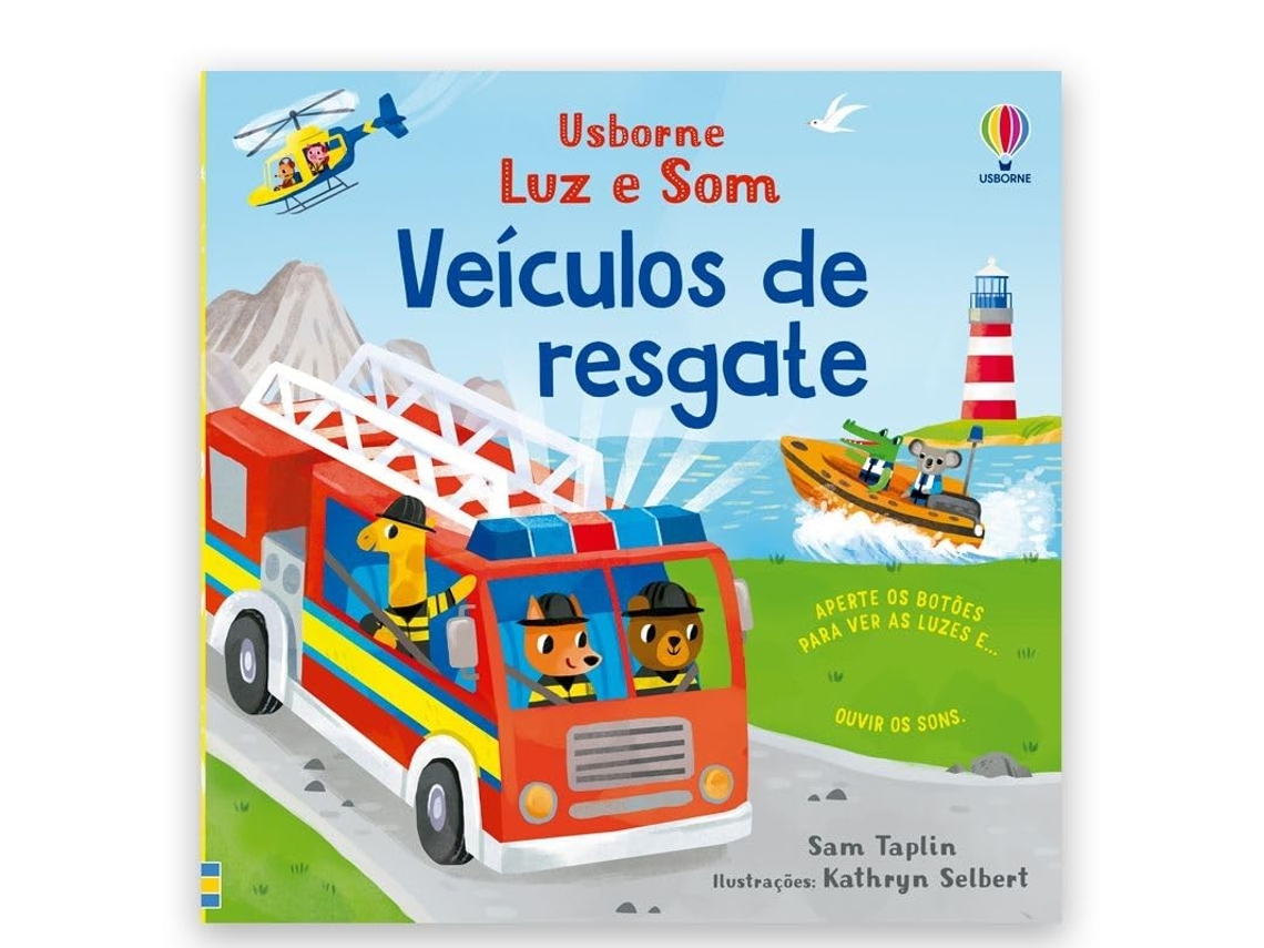 Livro Veículos De Resgate Luz E Som de Sam Taplin (Português)