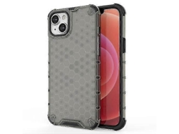 Capa Para Iphone 15 Com Padrão Favo De Mel (preta)