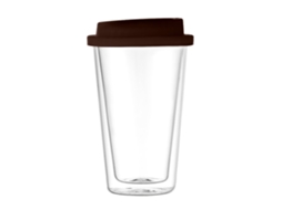 KOFIHETY Copo Térmico De Vidro Para Café Com Tampa De Silicone, Copo De Vidro Com Parede Dupla Com Design Resistente Ao Calor Para Bebidas Quentes E Frias, Cop