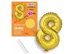 Balão Poliamida 45 Cm Nº 8 Ouro GENÉRICO