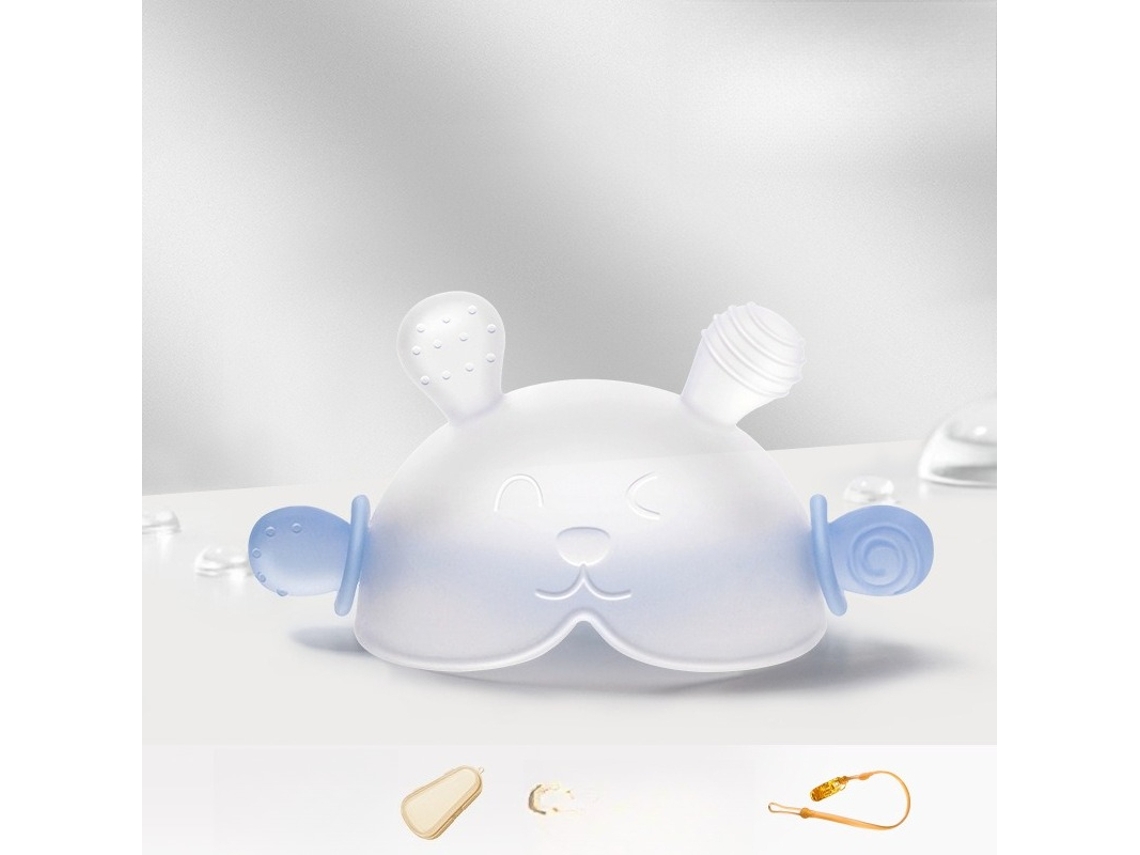 Brinquedos Para A Dentição Dos Bebés 3-6 Meses,silicone , Alivia Gengivas, Sem Bpa Azul Hexinyigjly