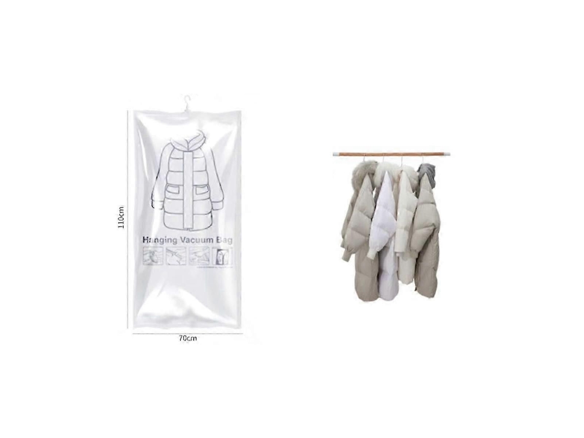 6 Pcs Pendurado Sacos De Armazenamento A Vácuo Para Roupas Economia Espaço Com Gancho Cabide Jn