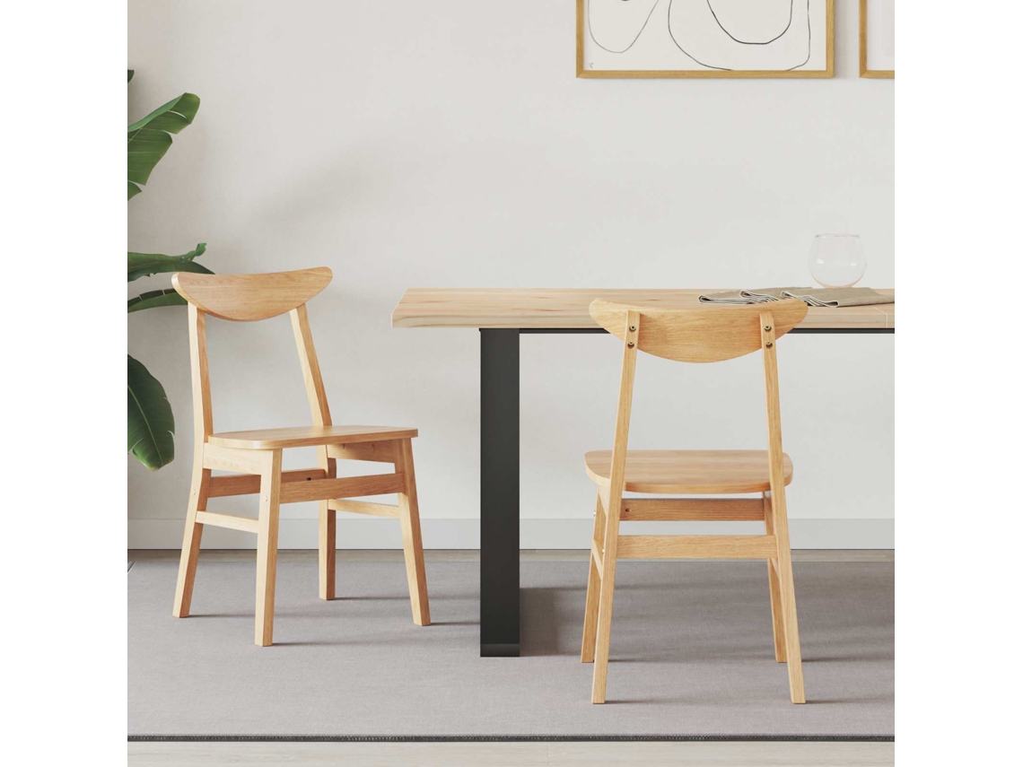 Vidaxl Cadeiras De Jantar 2 Pcs Natural 42 X 47,5 X 81 Cm