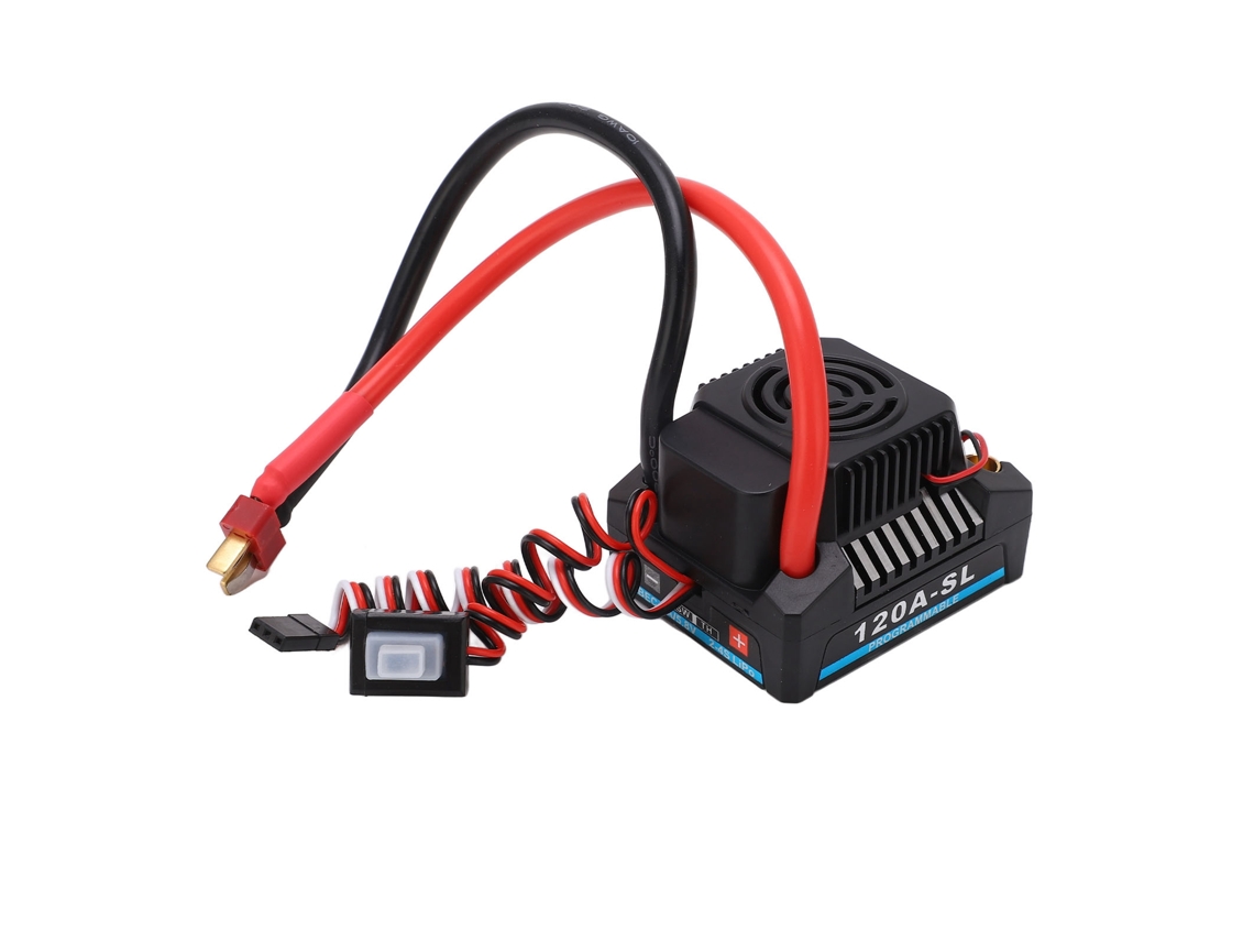 Esc Sem Escova 120a Para Rc Truck 1/8 Com Proteção À Prova D'água E Pó, Saída Bce 5a 5.8v