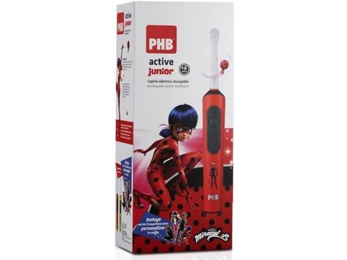 Escova de Dentes Elétrica PHB Active Junior Joaninha Vermelho Escova de Dentes Elétrica