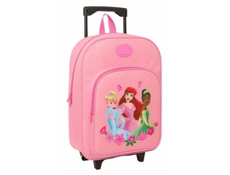 Mochila escolar com strass rosa das Princesas Disney 32 x 42 x 14 cm