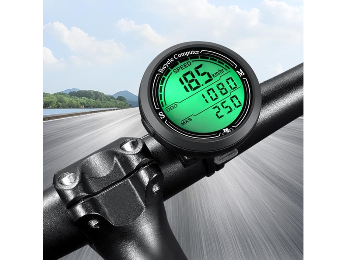 Velocímetro Para Bicicleta, 19 Funções Com Tela Lcd Retroiluminada, À Prova D'água, Computador De Bicicleta, Odômetro, Para Medição De Distância.