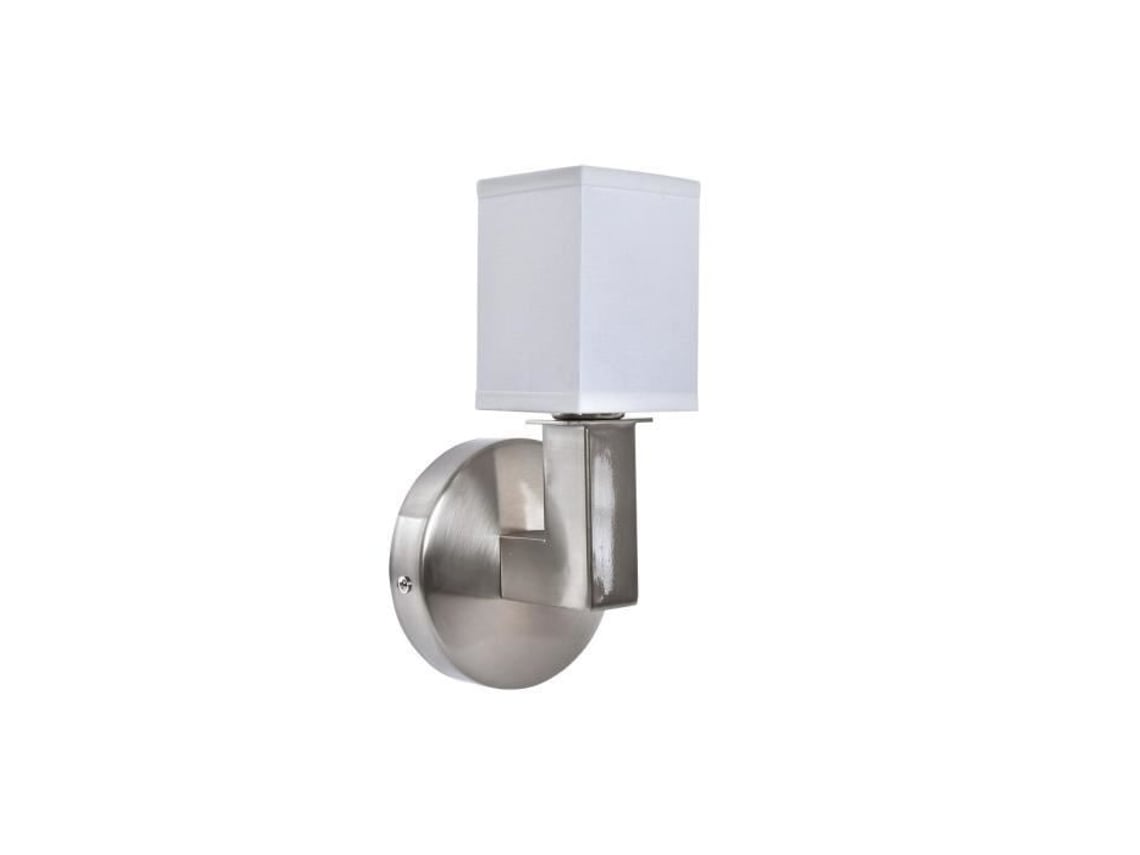 Dkd Home Decor Aplique de parede Prata Metal Poliéster Branco 220 V 40 W (12 X 10 X 22 Cm)