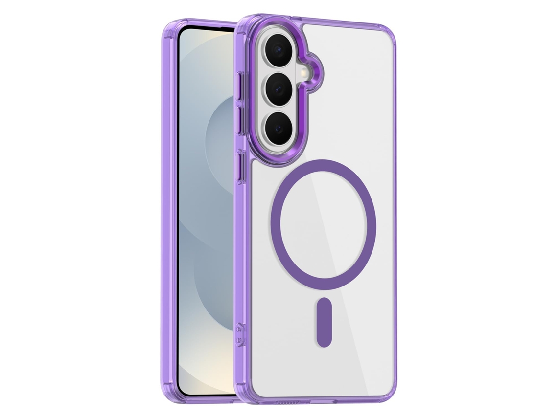 Capa Para Celular Magsafe Em Tpu+pc Compatível Com Samsung Galaxy S26 Plus - Roxa