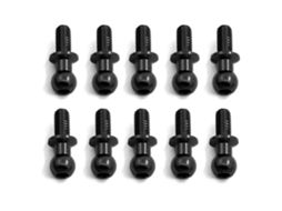 Conjunto 10 Hastes Tração Metálicas Pretas Cabeça Esférica M3 para Amortecedores Carros Rc Tamiya Tt01 Tt02 D5 1/10 Peças 53640 MDUG