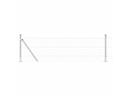 Conjunto 1 Cerca Externa Vidaxl Prateado Aço (50 X 0,4 M)