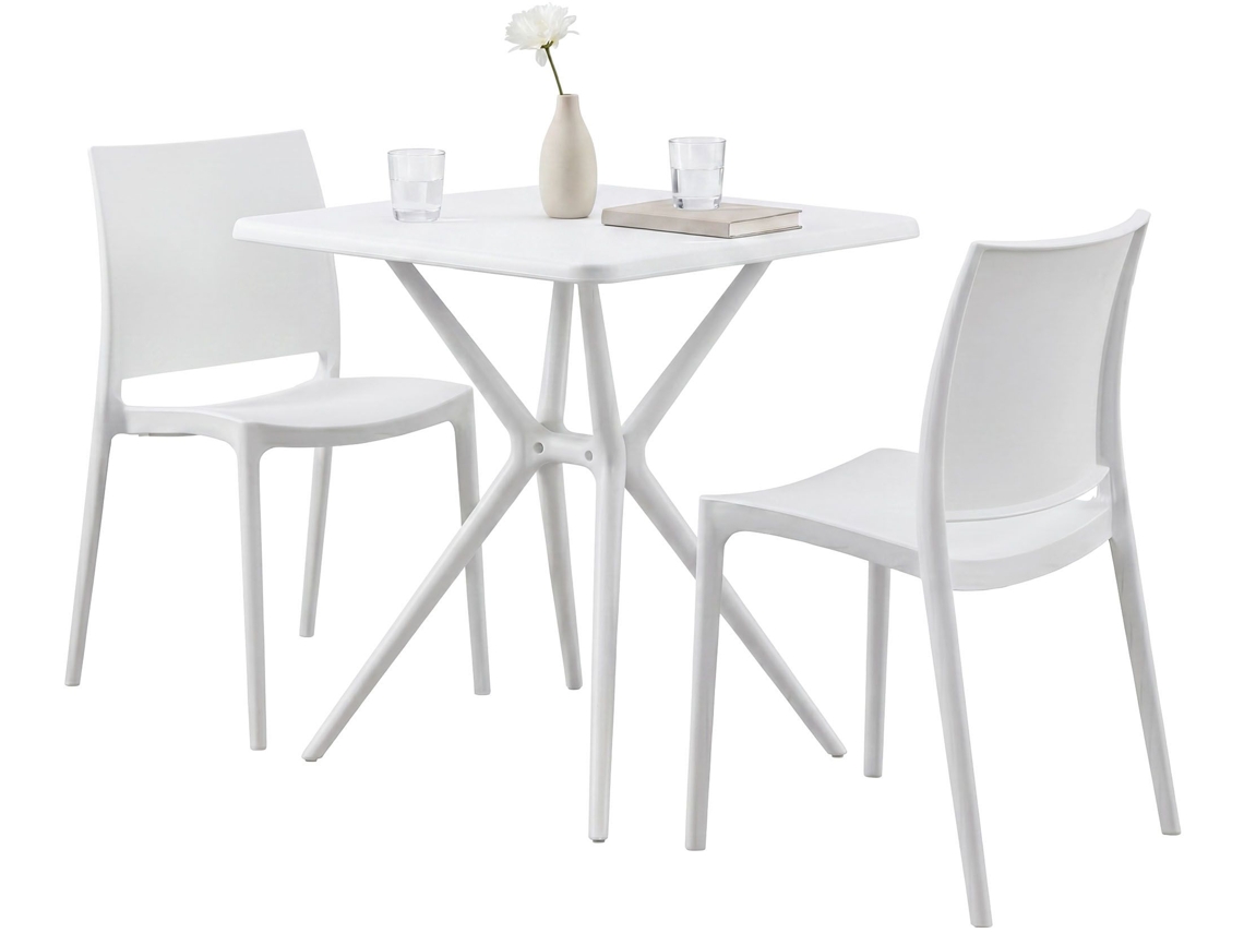 Conjunto De Jardin Amino Com 2 Cadeiras Branco