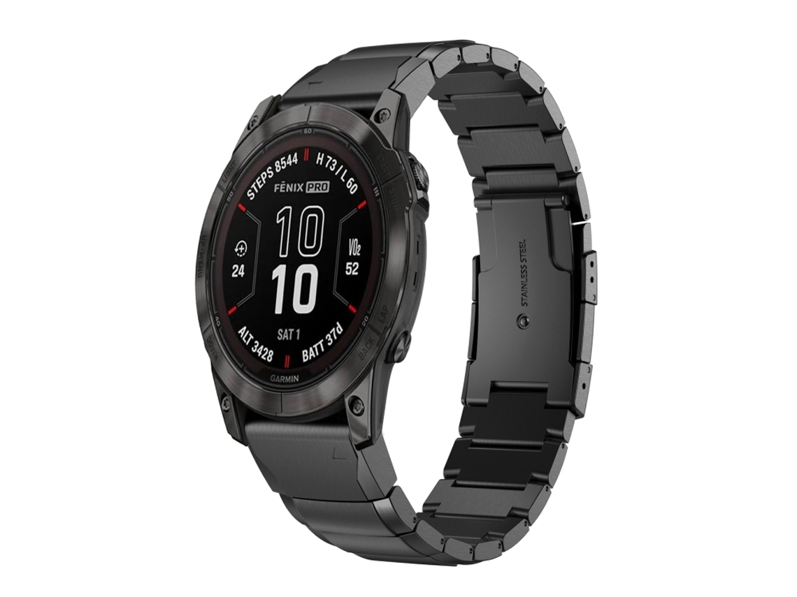 Bracelete para Garmin Quatix 7 XIAOMOYU em Aço Inoxidável com Estampa de Casco de Tartaruga (22mm)