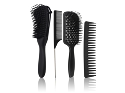 2026 4pcs Set de Peines Profesionales para Peinar Desenredar Cabello Húmedo Y Seco para Mujer Negro