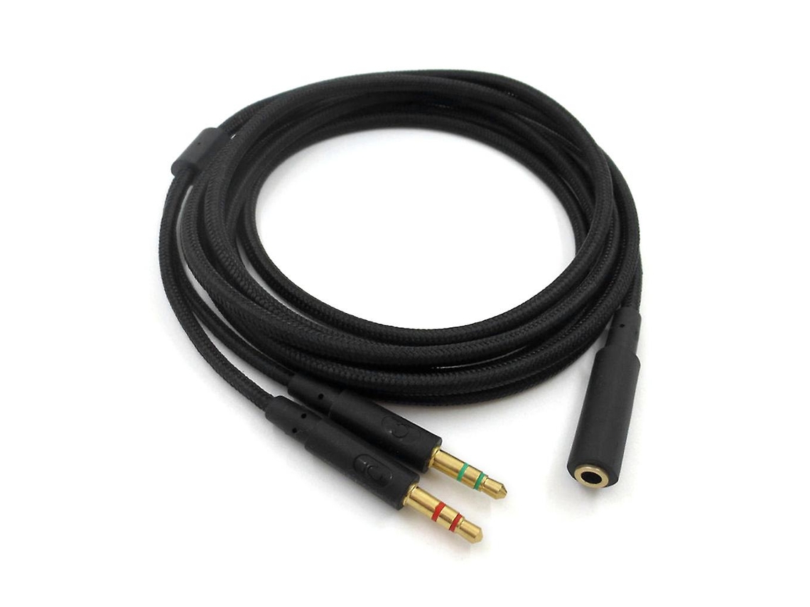Cabo De Extensão De Áudio Para Fone De Ouvido De Jogo Universal 2 Em 1 De 3,5 Mm Para Fone De Ouvido Allinless
