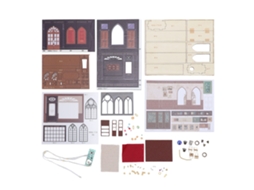 Kit Miniatura Casa Puzzle 3d Com Led Para Presente