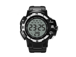 Reloj Deportivo Electrónico Para Hombres Con Pantalla Digital Y Cristal De Vidrio (blanco)