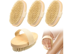 Conjunto De 4 Escovas Corporais Secas Escova Corporal Esfoliante Para Drenagem Linfática Melhora A Circulação Sanguínea