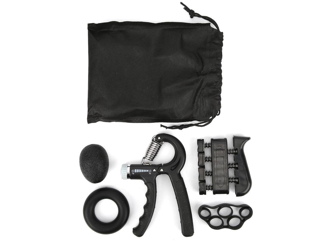 Pacote Com 5 Equipamentos Para Exercícios De Força De Preensão Manual, Maca Para Exercícios Com Os Dedos E Bola De Anel Aquaforge