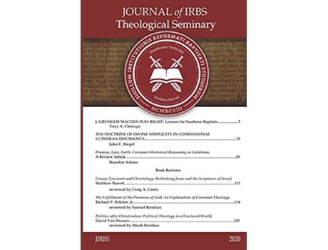 Livro Journal of IRBS Theological Seminary 2020 de James M Renihan (Inglês)