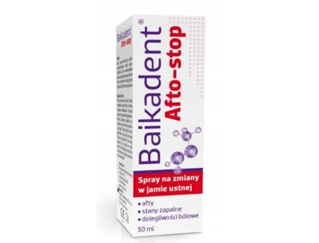 Spray De Bochecho Baikadent Afto Stop, 30 Ml Herbapol Wroclaw