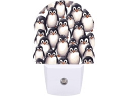 Luminária Noturna Quarto, Banheiro, Corredor, Com Design Fofo De Pinguim Bebê, Luminária De Parede Led Com Sensor