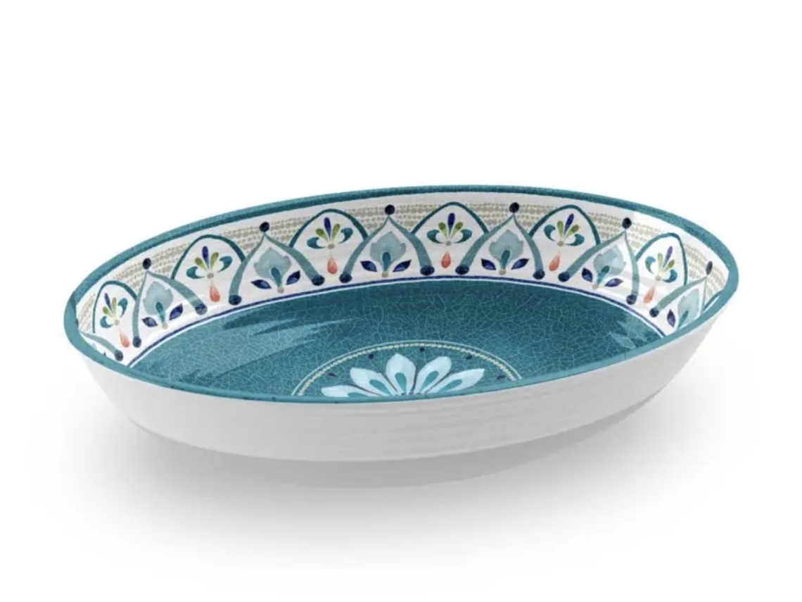 Travessa de Servir Oval TOUCH MEL Rabat em Melamina Inquebrável 33,5 X 23 Cm
