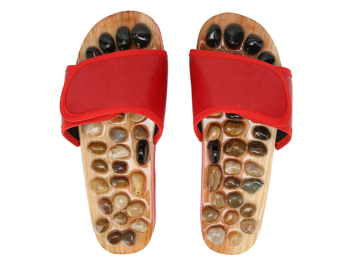 Chinelos de Acupressão com Pedras de Massagem para Relaxamento Tamanho 37 38 | S/MARCA