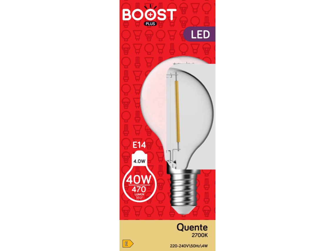 Lâmpada LED Esférica E14 2700K 40W BOOST emb. 1 un