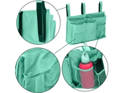 Lurelia Bolsa De Cabeceira, Suspensa, Com Bolsos, Para Sofá, Cinza/azul