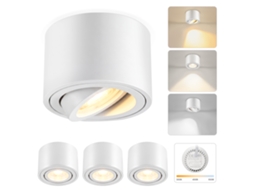 Foco Led Branco Encastrado Redondo 4w para Tetos 3000k 6500k Ajustável a 30° Adequado para Sala de Estar Ou Corredor ZMH