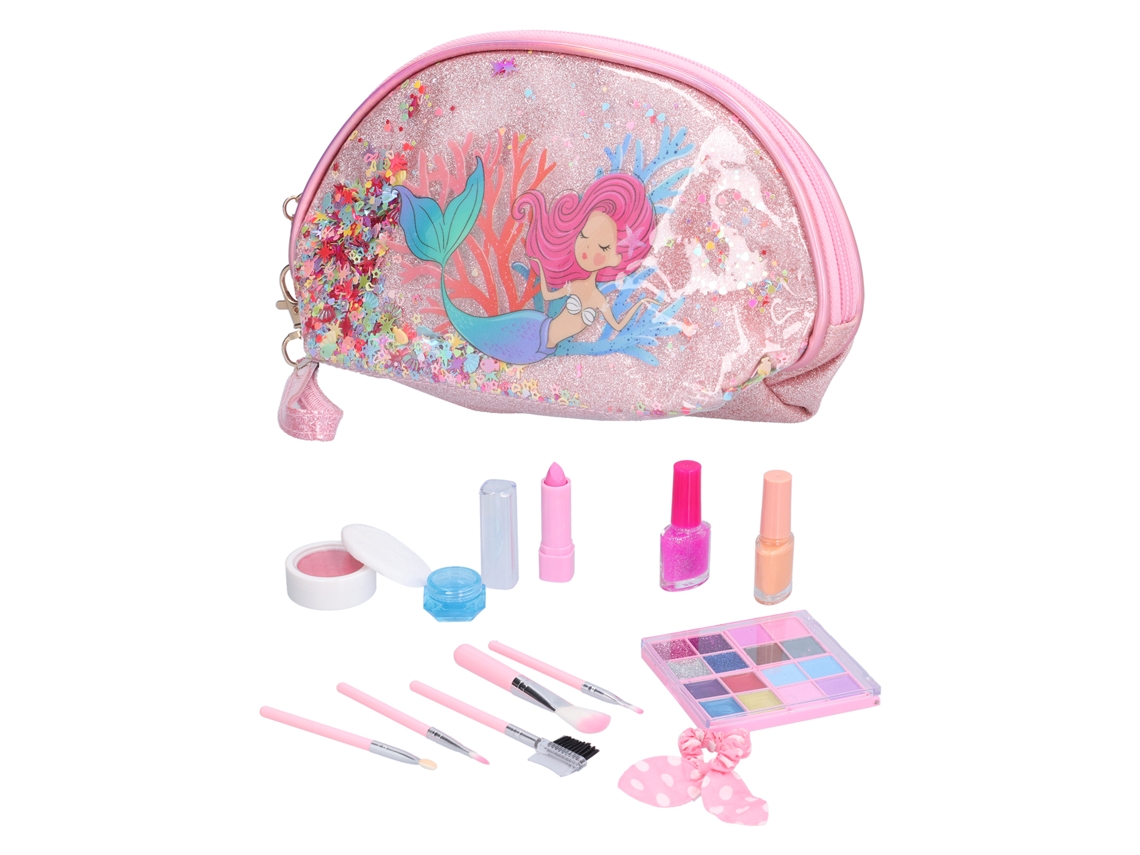 Primerox kit de Maquiagem para Crianças 14pcs com Batom Sombra de Olhos Esmalte Brinquedo Seguro 3+ Anos