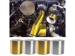 Fita De Alumínio Autoadesiva Para Isolação Térmica Resistente À Alta Temperatura 5cm X 5m/10m Ouro/prata Ouro