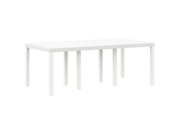 Conjunto 1 Mesa De Jardim Vidaxl Branco Vime Pe (200 X 100 X 73 Cm)