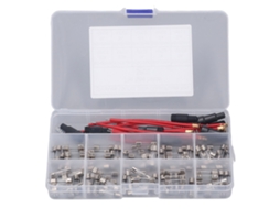 Kit de 100 Fusíveis Vidro 5x20mm 0,2a 20a 250v 10 Tipos