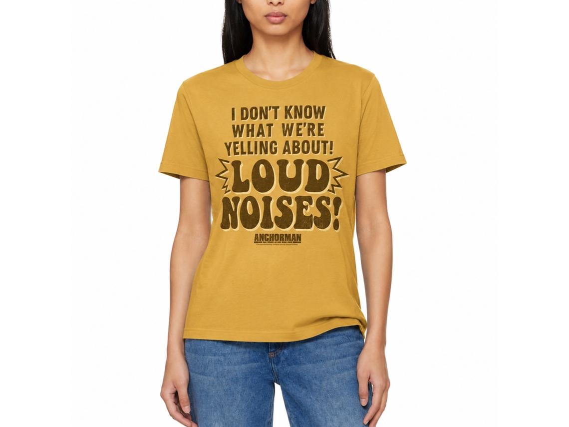 Rockinstone Anchorman Movie Loud Noises Solid Ginger Adult T-shirt Size:s