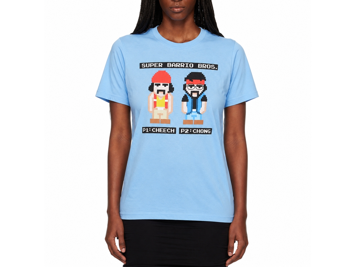 Cheech Chong 8bit Barrio Bros T-shirt Unisex Adults Size:s