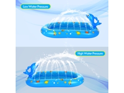 Mali piscina Inflável com Sprinkler Golfinho para Crianças 170x101cm Brinquedo de Água Verão Quintal