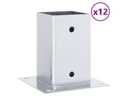 Post Base, Post Bases Vidaxl Prateado Aço (81 X 81 Mm)