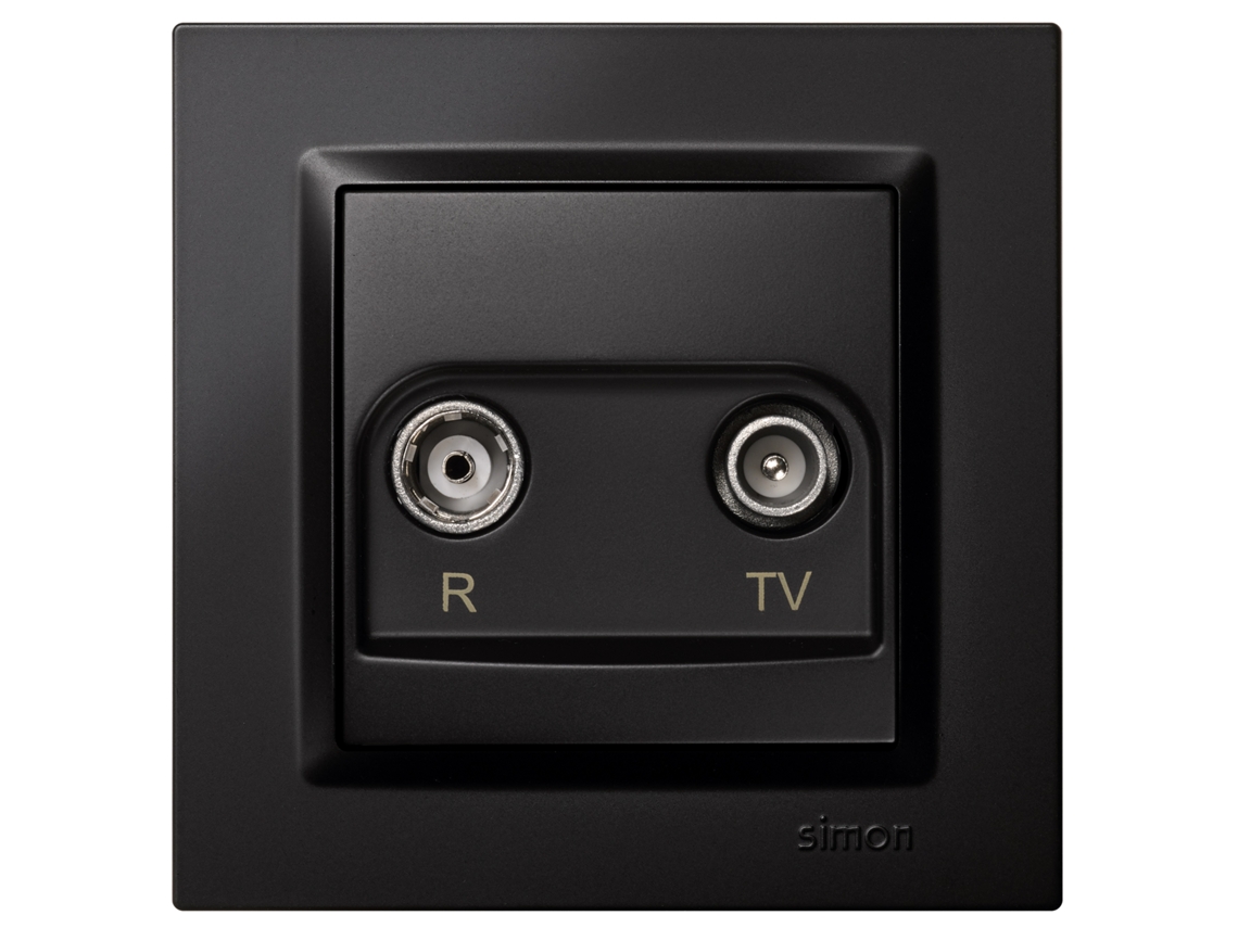 Base de antena 2 soquetes Embed Final Black SIMON