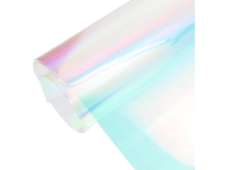 Filme holográfico transparente Iplusmile 50x95cm, fácil de cortar, folha de papel PVC iridescente multiuso para